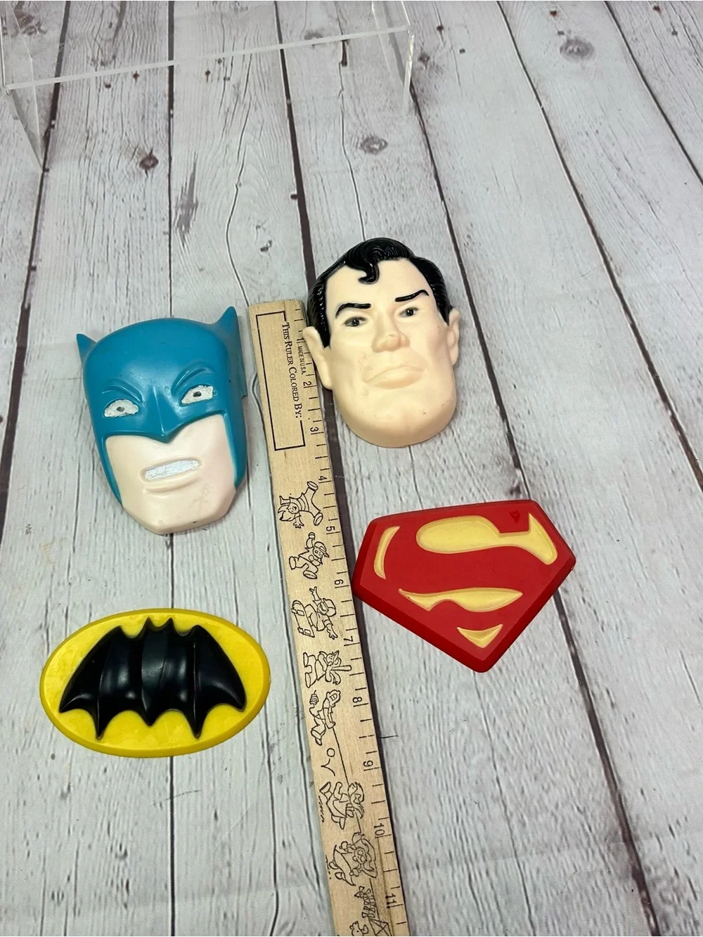 vtg wilton 1970s DC Comics superman batman cake topper decorating kids party
